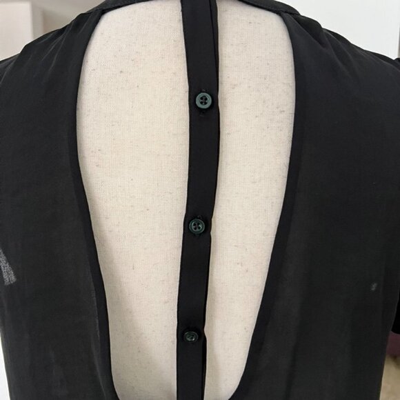 Sandro Black Backless Blouse Size 1 US S / 05 - Picture 4 of 5